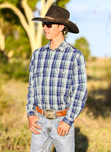 Load image into Gallery viewer, Reba - Green & Blue Full Button