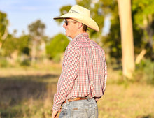 Load image into Gallery viewer, Reba - Red & Black Full Button