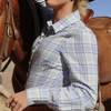 Reba - Sweet Blue Plaid Gal - Slim Fit
