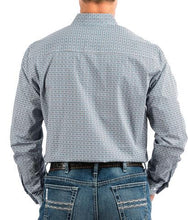 Load image into Gallery viewer, Cinch Men's Gray Geometric Print Western Button-Down Shirt - MTW1343083