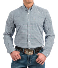 Load image into Gallery viewer, Cinch Men's Gray Geometric Print Western Button-Down Shirt - MTW1343083