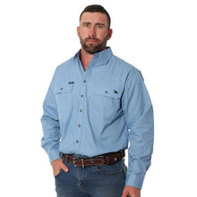 Load image into Gallery viewer, King River Full Button Work Shirt Denim Blue