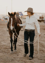 Load image into Gallery viewer, House of Cheri Cool Grey Semi-Fit Ladies Shirt