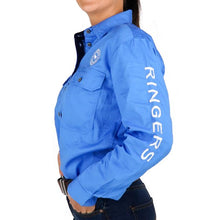 Load image into Gallery viewer, RINGERS WESTERN The Signature Jillaroo Womens Full Button Embroidered Work Shirt Blue