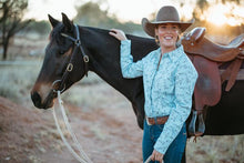 Load image into Gallery viewer, House of Cheri Spring Flowers Semi-Fitted Shirt