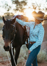 Load image into Gallery viewer, House of Cheri Spring Flowers Semi-Fitted Shirt
