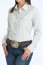Load image into Gallery viewer, Cinch Women's White Checkered Arenaflex Shirt MSW9206005