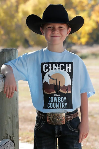 BOYS LIGHT BLUE COWBOY COUNTRY TEE MTT7670133