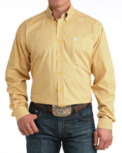 Load image into Gallery viewer, Cinch Men’s Shirt Stretch ‘Classic Fit’ Print Gold MTW1106068 GLD