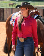Load image into Gallery viewer, Cinch  Women's Solid Berry Pink Arena Flex Shirt - MSW9164269