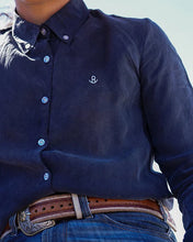 Load image into Gallery viewer, Reba - Navy Cupro Gal - Slim Fit