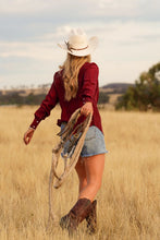 Load image into Gallery viewer, Reba - Cherry Cupro Gal - Slim Fit