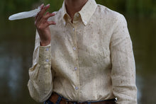 Load image into Gallery viewer, Reba - Linen Beige Splash Gal - Slim Fit