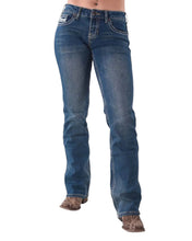 Load image into Gallery viewer, Cowgirl Tuff Co - Dont Fence Me In Womens Jeans - Medium Wash