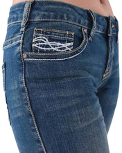 Load image into Gallery viewer, Cowgirl Tuff Co - Dont Fence Me In Womens Jeans - Medium Wash