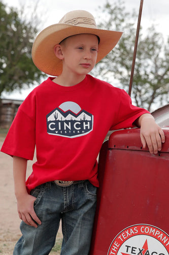 Cinch Boys Western T-Shirt - MTT7670130-RED