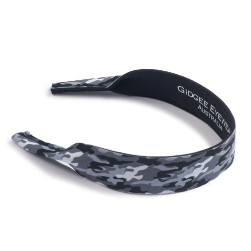 Gidgee Eyes Sunglass Strap – Black & White Camo