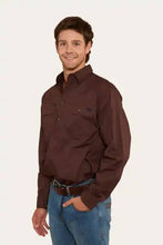 Load image into Gallery viewer, King River Half Button Work Shirt - Chocolate