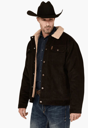 CINCH Mens Corduroy Sherpa Lined Snap Jacket MWJ1511010