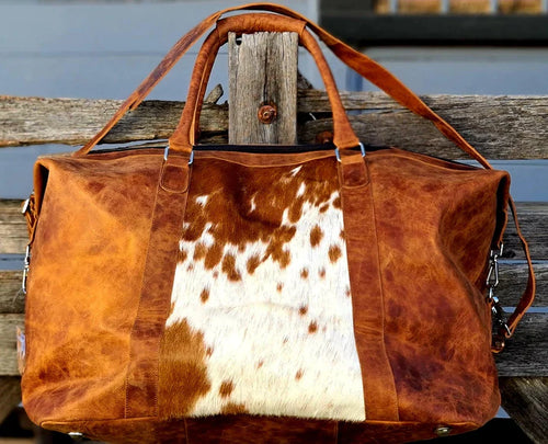 Dallas Hair on Hide Duffle Bag