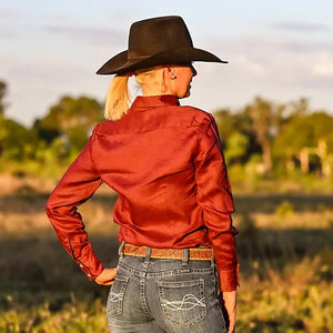 Maroon Linen Gal ~ Classic Fit