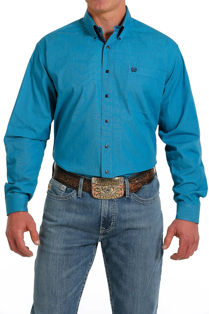 Mens teal 2025 western shirt