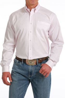 MEN'S STRIPE TENCEL™ BUTTON-DOWN WESTERN SHIRT - WHITE / PINK MTW1105591