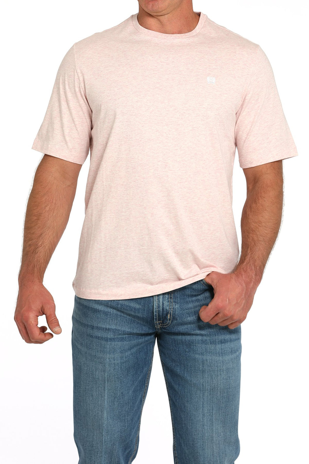 Men's Solid  Cinch Logo Tee - Pink  : MTK1650003