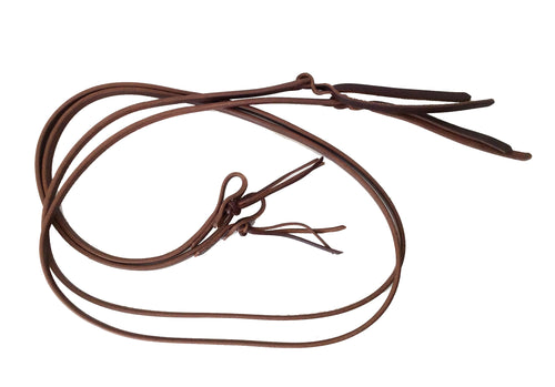 RN-PT11 Rein – Cutting Herman Oak Premium Leather Cutting Reins with Pineapple bit ends