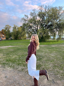 Reba - Crisp Linen Skirt