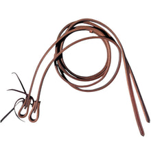 Load image into Gallery viewer, SPLIT WEIGHTED CUTTING REINS with WATERLOOP ENDS (double ply)