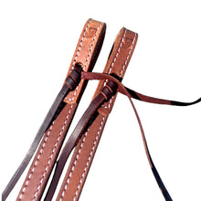 Load image into Gallery viewer, SPLIT WEIGHTED CUTTING REINS with WATERLOOP ENDS (double ply)