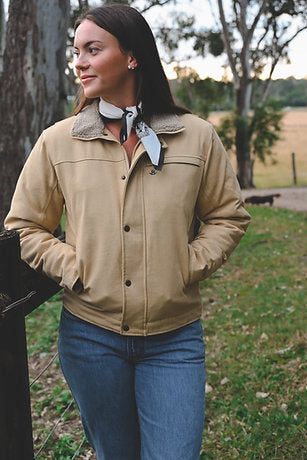 Reba - Tan Rancher Unisex Canvas Jacket