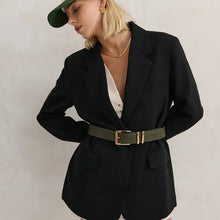 Load image into Gallery viewer, Western Vintage Pu Leather Belt in Olive