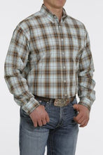 Load image into Gallery viewer, Cinch Mens Plaid Button Down Shirt - MTW1105376-BRN