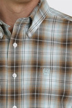 Load image into Gallery viewer, Cinch Mens Plaid Button Down Shirt - MTW1105376-BRN