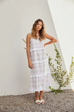 Load image into Gallery viewer, LJC BISTRO DRESS - SAND CHECK - LINEN