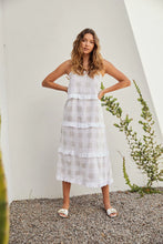 Load image into Gallery viewer, LJC BISTRO DRESS - SAND CHECK - LINEN