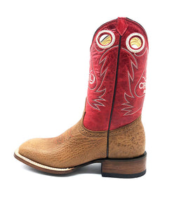 CIRCLE L - WILD FLOWER WOMENS WESTERN SQUARE TOE BOOTS – LEATHER SOLES