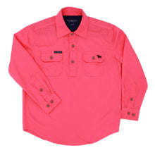 Load image into Gallery viewer, RINGERS WESTERN The Ord River Half Button KIDS Work Shirt Melon