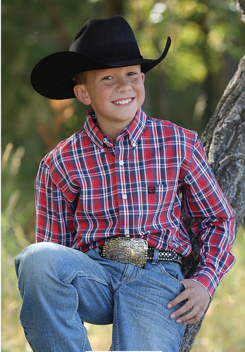 CINCH BOYS CHECK LONG SLEEVE SHIRT