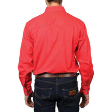 Load image into Gallery viewer, King River Half Button Work Shirt Red