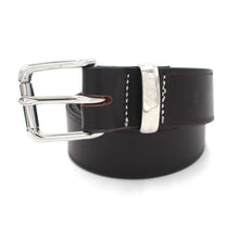 Load image into Gallery viewer, RINGERS WESTERN The Saddler Leather Dress Belt 1 1/2 Brown with Silver Buckle