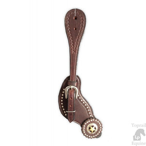 Toprail Equine "Lone Star" Leather Spur Straps