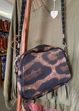 Load image into Gallery viewer, Leopard Mini Curved Crossbody Bag Extra Long rope.