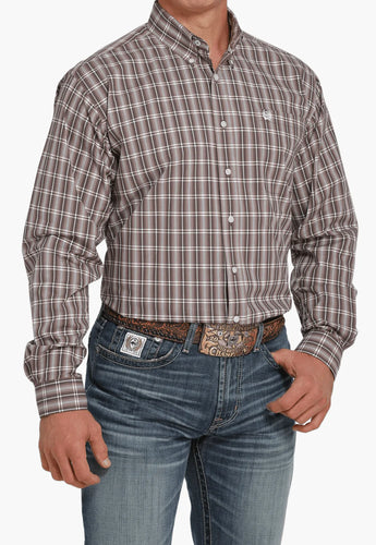 Cinch - Mens Brown Check Arena Shirt MTW1105424