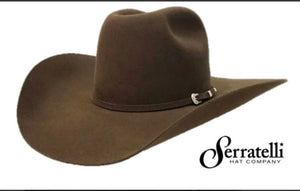 Serratelli WALNUT 6X Felt Hat with S4 Crown & 4 3/8" Brim