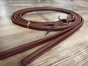 REINS - RN-PT12  Weighted Double Stitched Leather Reins - 5/8' *8'