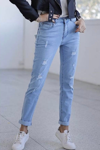 JEANS ND005-1 Neon White BF Jeans