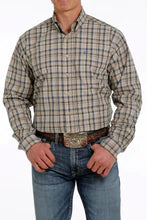 Men’s  Khaki Check Classic Fit Cinch Shirt - MTW1105327 KHA